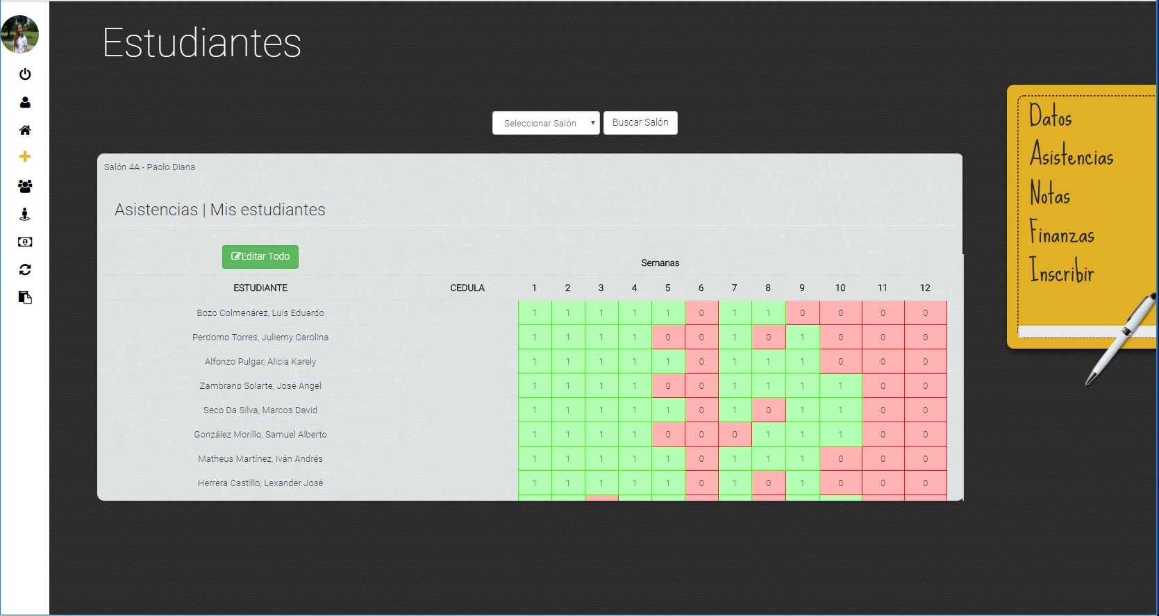 VidaUNITEC Interface